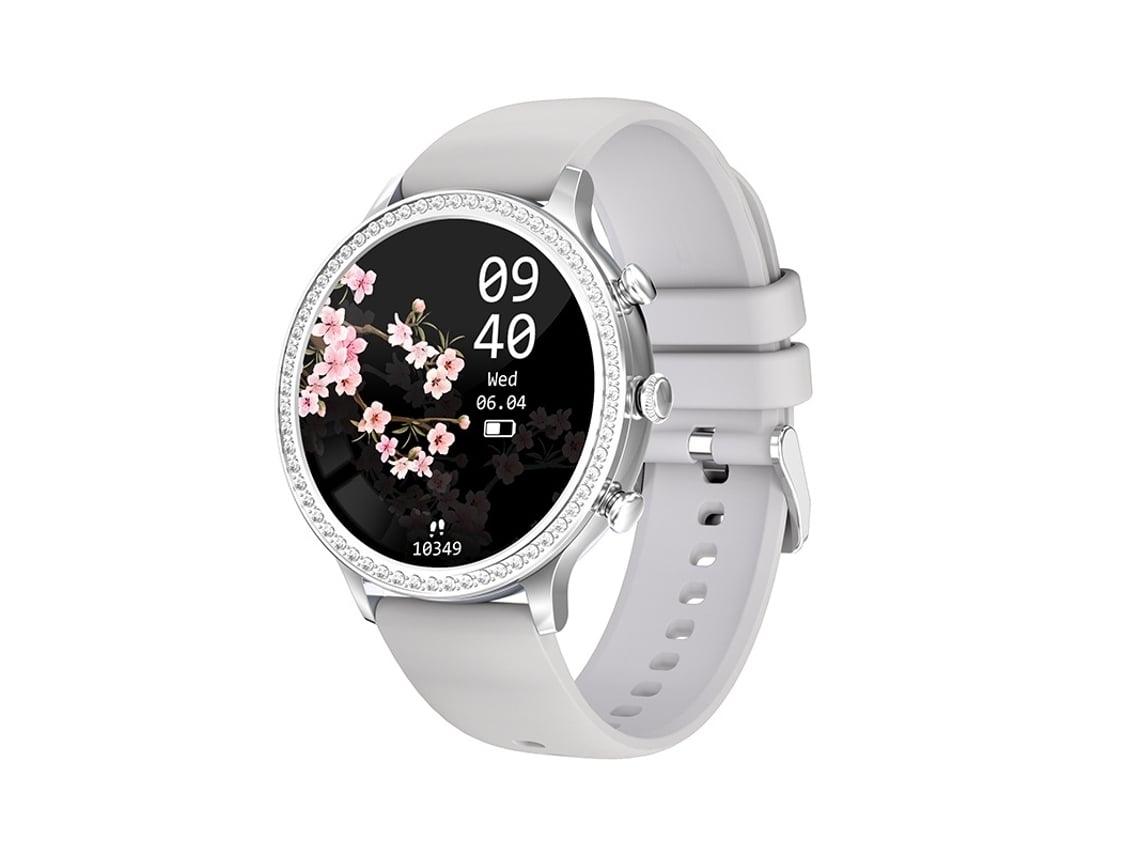 Smartwatch Diamond Bluetooth de 132 com Frequência Cardíaca Prata