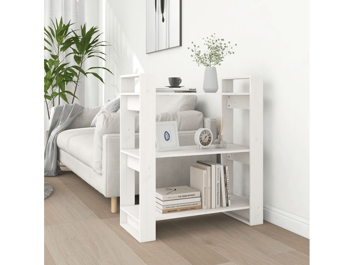 Book Cabinet, Book Cabinets Vidaxl Branco Madeira De Pinho (80 X 35 X 91 Cm)