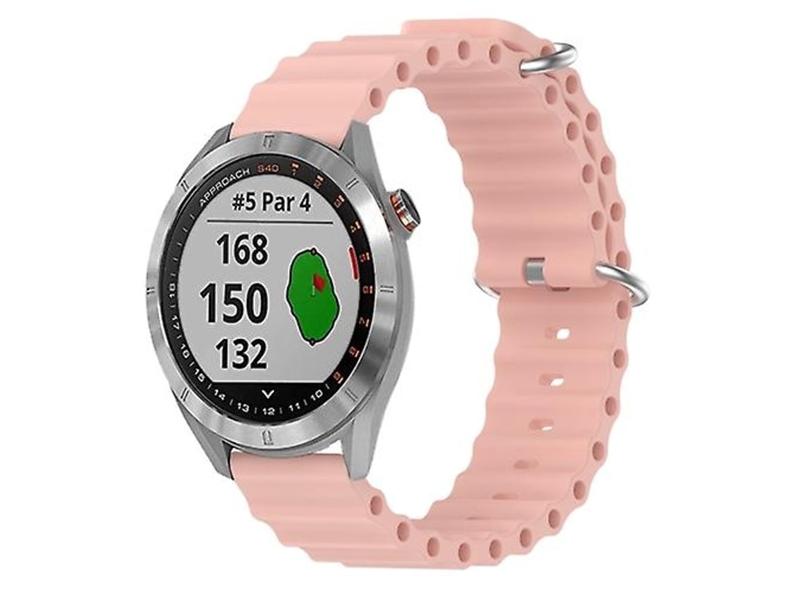 Pulseira De Silicone Estilo Oceano 20 Mm, Cor Sólida, Compatível Com Garmin Approach S40 (rosa Chennls)