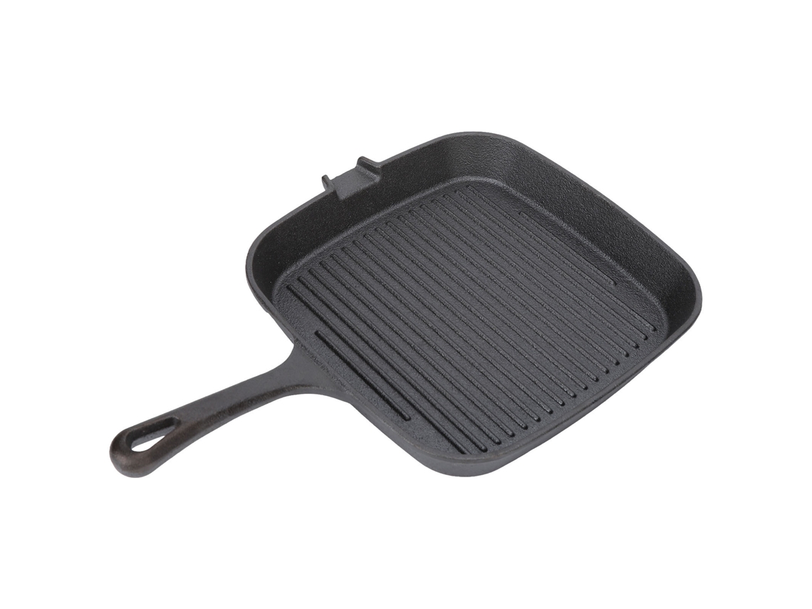 frigideira grelhadeira antiaderente com alça resistente ao calor para bife 22cm S/MARCA