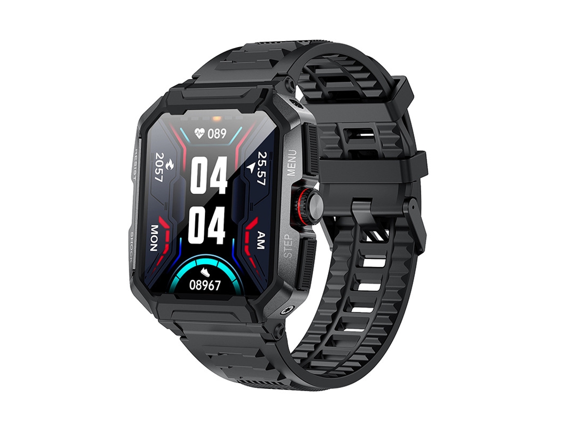 Smartwatch Yizhood Ak47 1.85 Inch Bluetooth Chamada Ip68 À Prova De Água Monitorização Da Saúde 100 Modos Desportivos 400mah (android E Ios Preto)