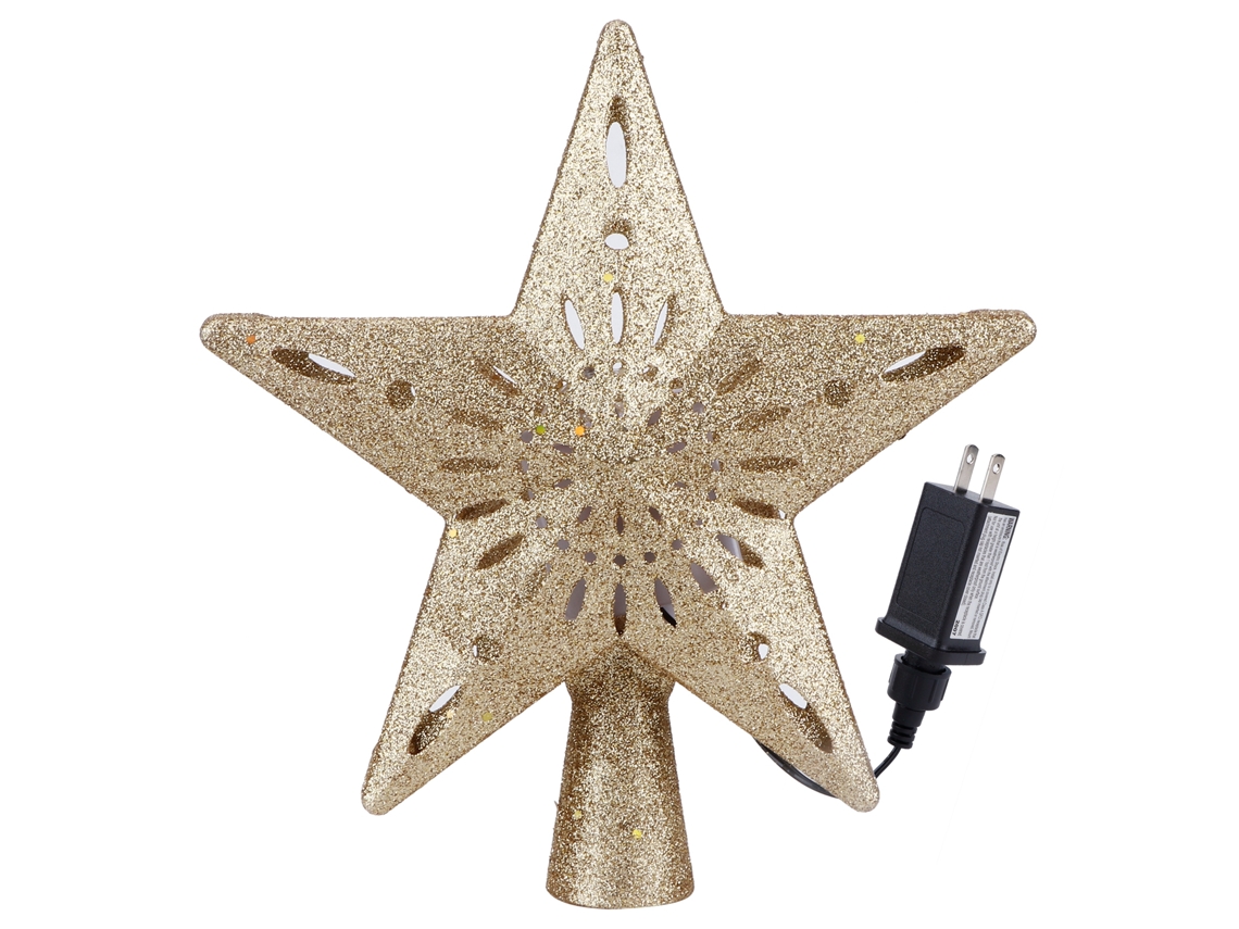 Luz Projetora Led Natal Estrela Rotativa RGB Decor Us Plug 120V