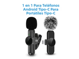 (porta Tipo C) Microfone De Lapela Sem Fio 2.4g, Com Cancelamento De Ruído, Compatível Com Vários Dispositivos.