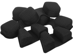 Conjunto De 3 Almofadas Pretas Respiráveis De Esponja Para Capacete De Motocicleta.
