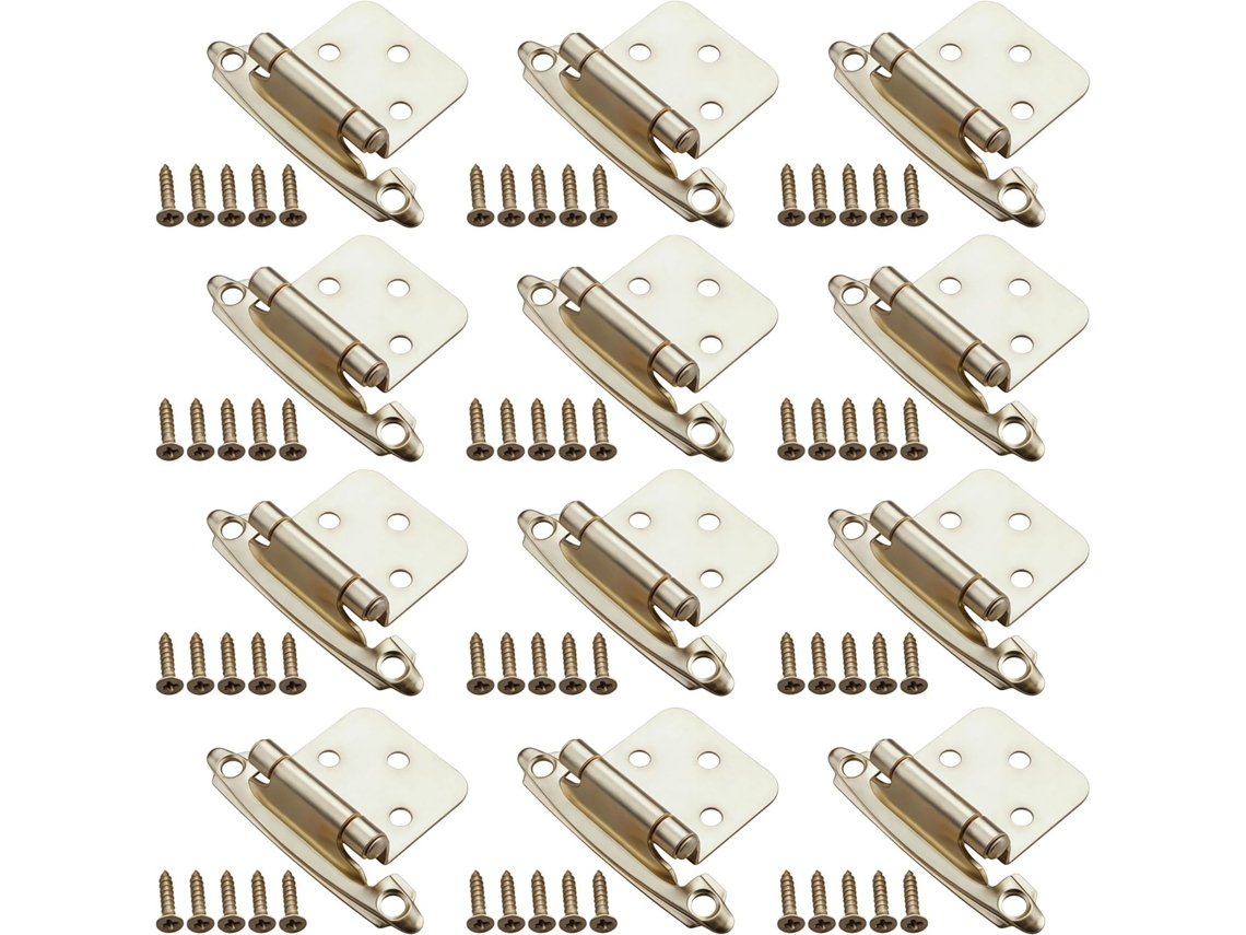 Dobradiças Para Armários, Pacote Com 12 Peças, Em Aço Laminado A Frio, Com Mola, Para Móveis, Armários E Guarda Roupas