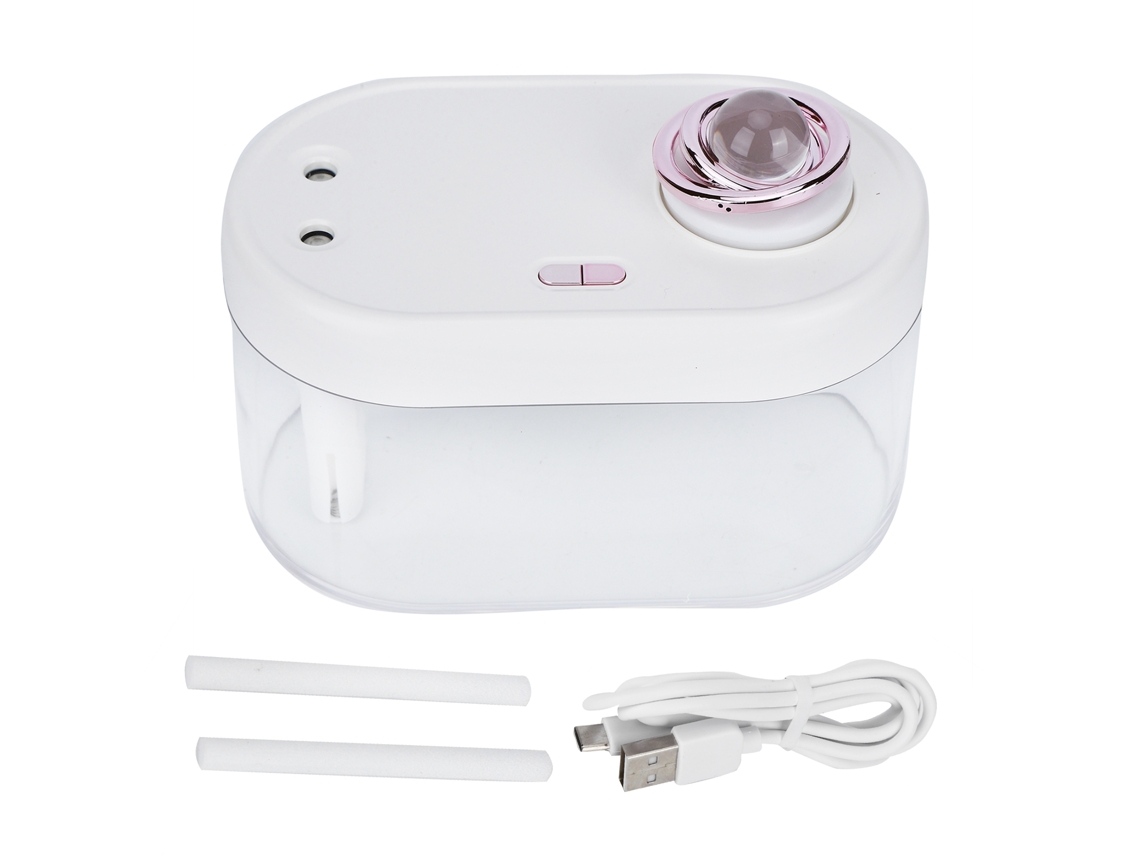 Umidificador de Mesa Usb 1l com Luz Noturna, Bicos de Pulverização Duplos, Silencioso para Lar e Escritório | S/MARCA
