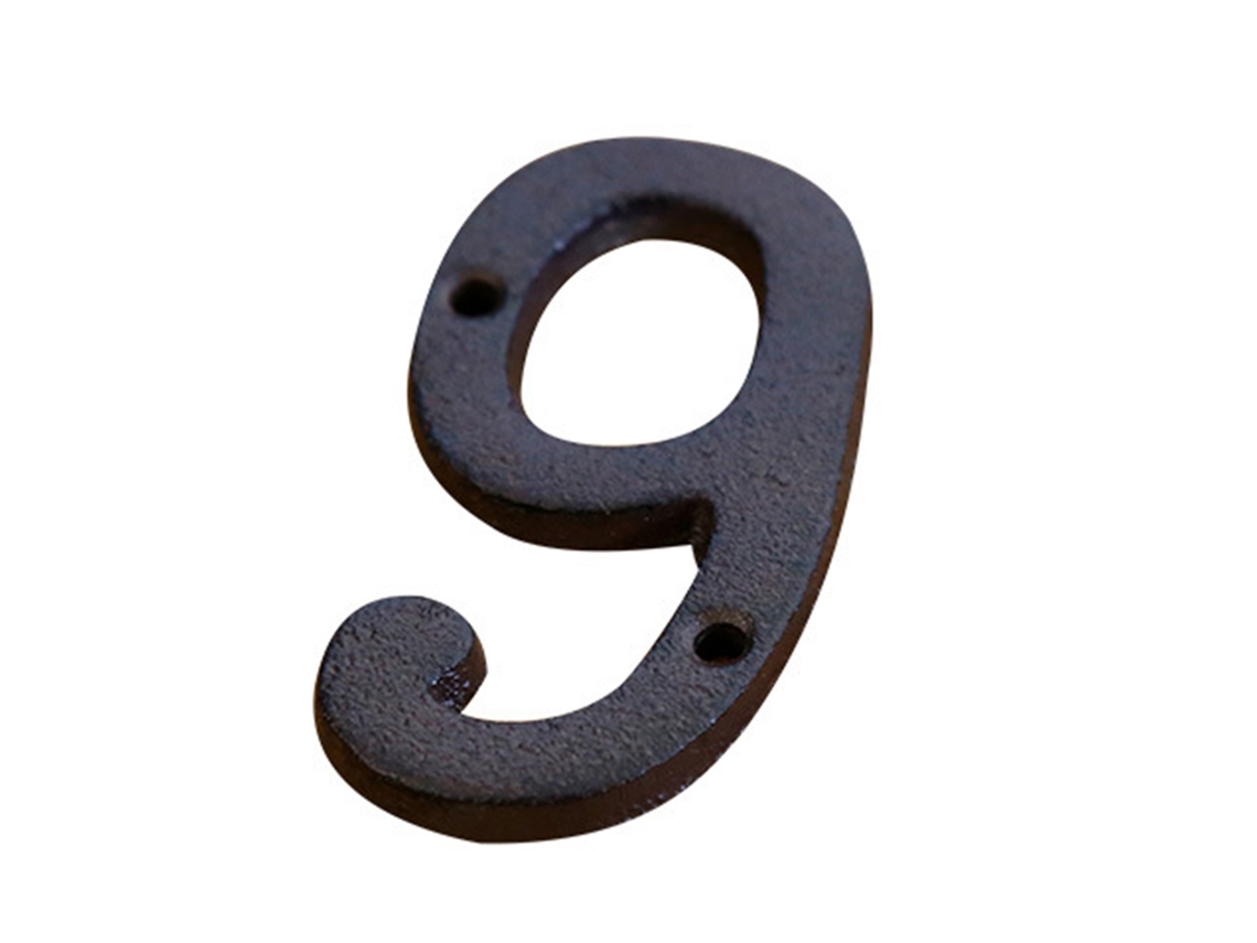 Placas com números e letras para casa de ferro fundido faça você mesmo (metal fabricadas, combináveis livremente)