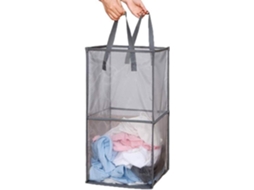 Cesto de Roupa BRILVIBERA, grades, amarelas, saco de armazenamento