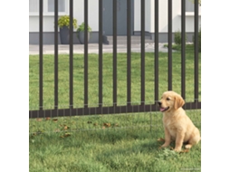 Vidaxl Cerca De Jardim Com Estacas 12 Pcs 115 X 30 Cm Mesh Prateado