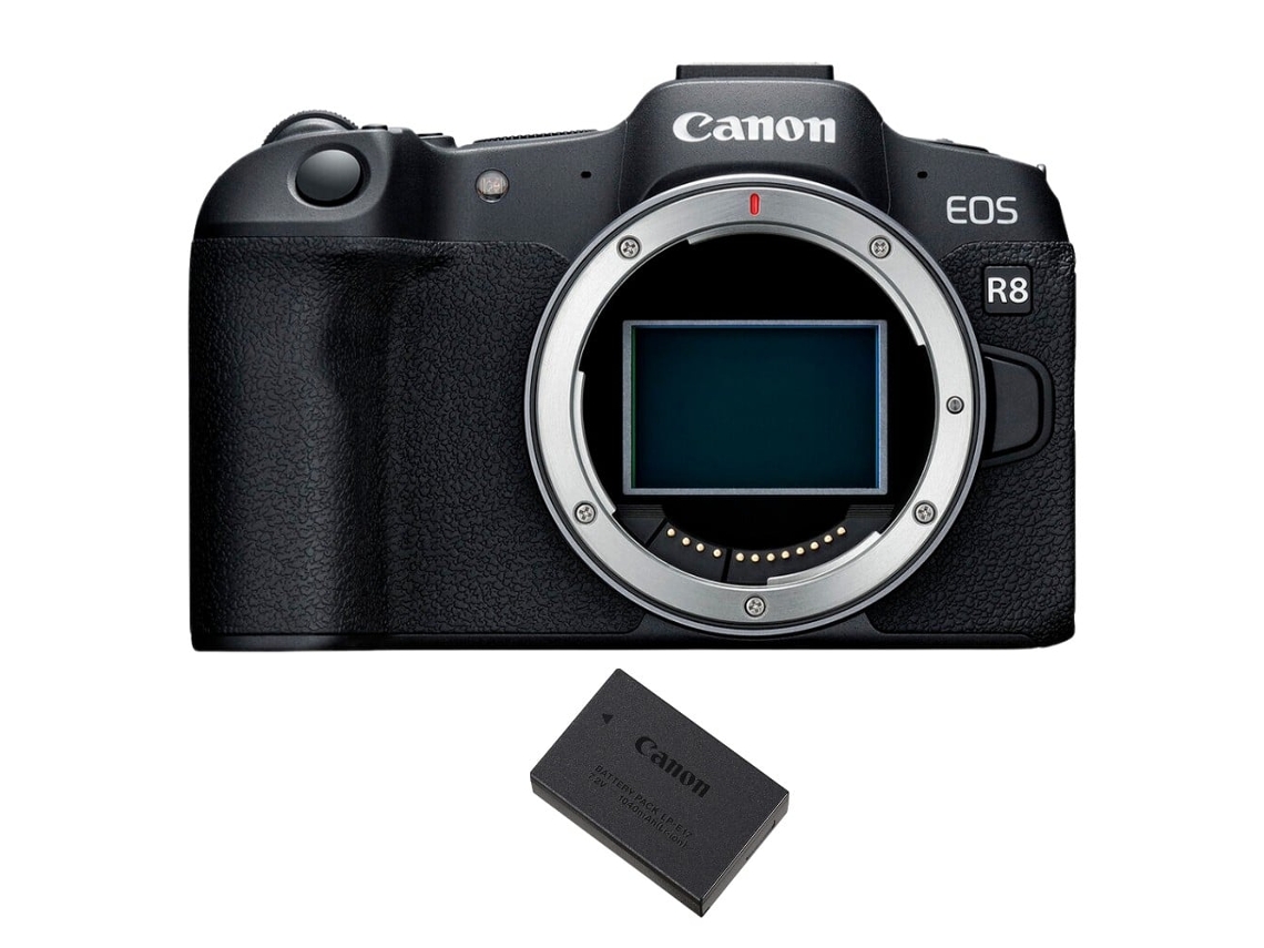 Eos R8 + 1 Canon Lp e17 Máquina Fotográfica Híbrida + Ebook “20 Dicas para Fotos Que Impressionam” CANON