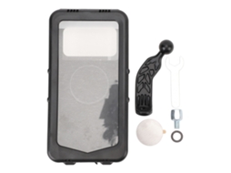 Omni-suporte De Telefone Para Bicicleta Resistente À Água Antivibração Ângulo Ajustável Capa Transparente Para Moto Elétrica De Montanha Preto