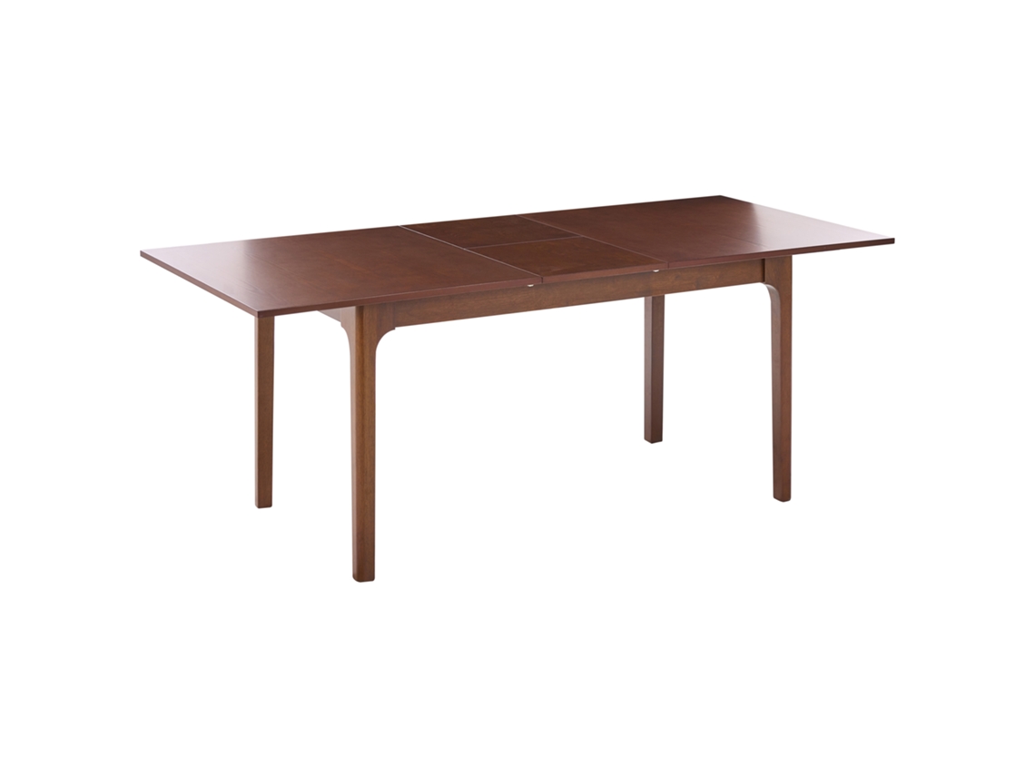 Mesa De Comedor Extensible Beliani Delmas De Mdf Marrón 90x200x76
