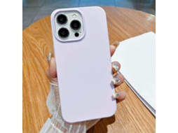 Capa Para Iphone 17 Pro, Lilás Claro, Líquida, Com Ímã Embutido, Cor Doce E Simples.