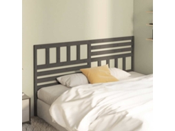 Vidaxl Cabeceira De Cama 186x4x100 Cm Pinho Maciço Cinzento