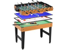 Mesa Multijogos 4 Em 1, Mesa De Jogos De Festa Com Tênis De Mesa, Pebolim, Bilhar E Hóquei De Mesa, Para Diversão Multijogador, Aço, Madeira Hvorstur