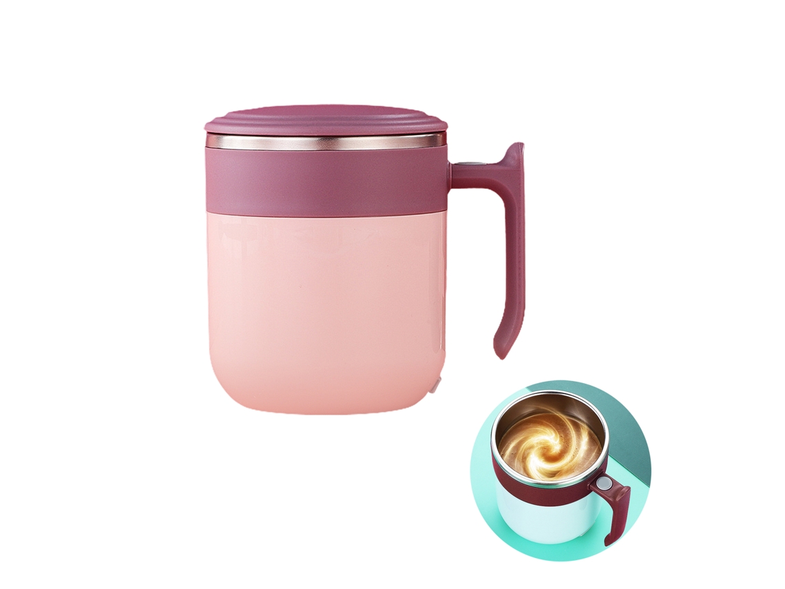 Caneca Elétrica Com Alça Para Casa, Mistura Automática, Cor Roxa Uva