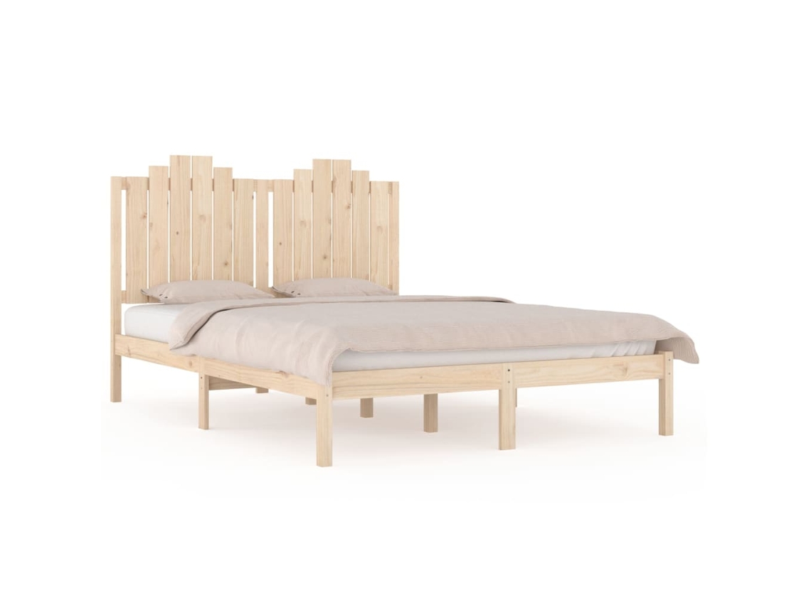 Estrutura de Cama 140x190 Cm Pinho Maciço MAISON EXCLUSIVE
