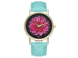 Relógio de Pulso Feminino Casual de Couro com Estilo Simples e Movimento de Quartzo (mint)