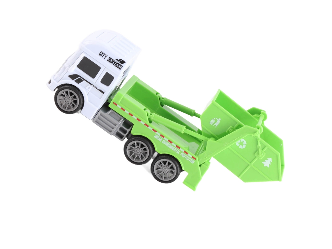 Primerox brinquedo Caminhão de Lixo Inercial Plástico Veículo Sanitário para Crianças Educação Ambiental
