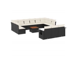 Garden Sofa Set, Garden Sofa Sets Vidaxl Preto Rattan / Vime (n/a)