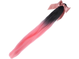 Peruca Trançada com Ventosa para Capacete, Acessório Decorativo para Rabo de Cavalo.