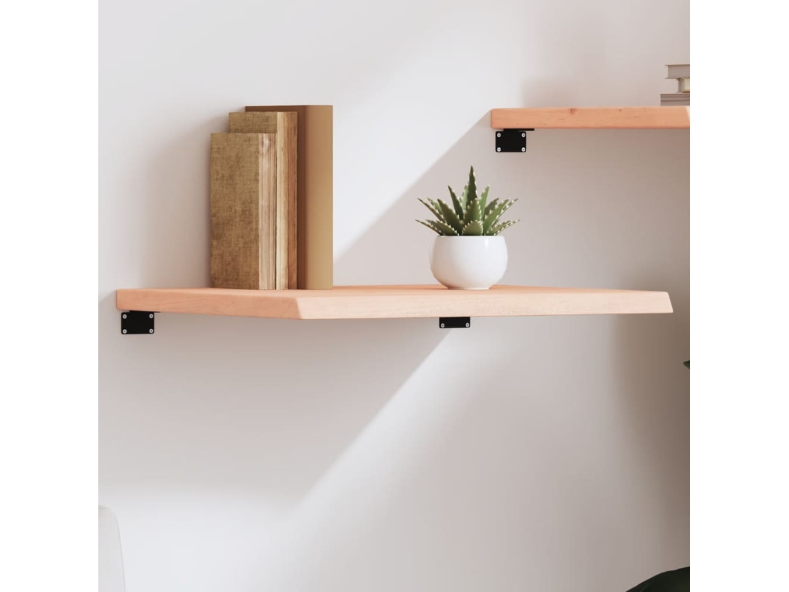 Vidaxl Prateleira De Parede 60x50x(2-4) Cm Carvalho Maciço Não Tratado