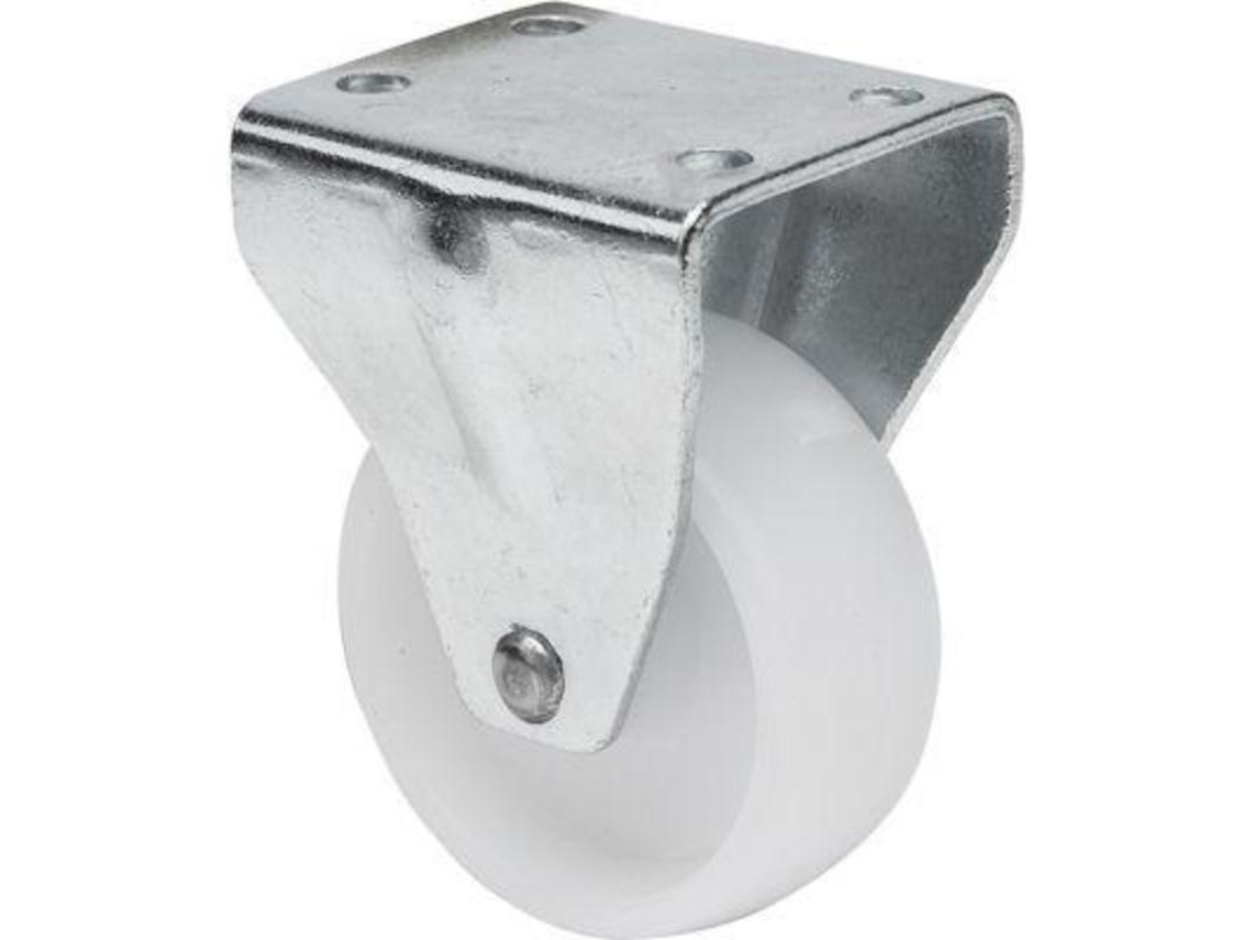 Roda Fixa 17Zr60-Bp Plástico Branco Eixo Liso ALEX
