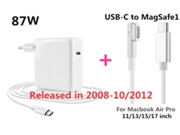 Adaptador De Energia Usb C Pd Magsaf2 De 87 W, Carregador Rápido Para Apple Macbook Pro 15 M1 A1719 A1707 Slowmoose (2016 2020)