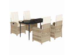 Garden Dining Set, Garden Dining Sets Vidaxl Bege Rattan / Vime (mesa Com 160 Cm De Comprimento)