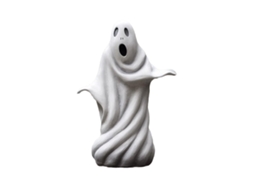 Xj Escultura De Jardim De Halloween, Fantasma Branco, Estátua Externa, Linda Decoração De Jardim Fantasma, Artesanato Em Resina Slowmoose