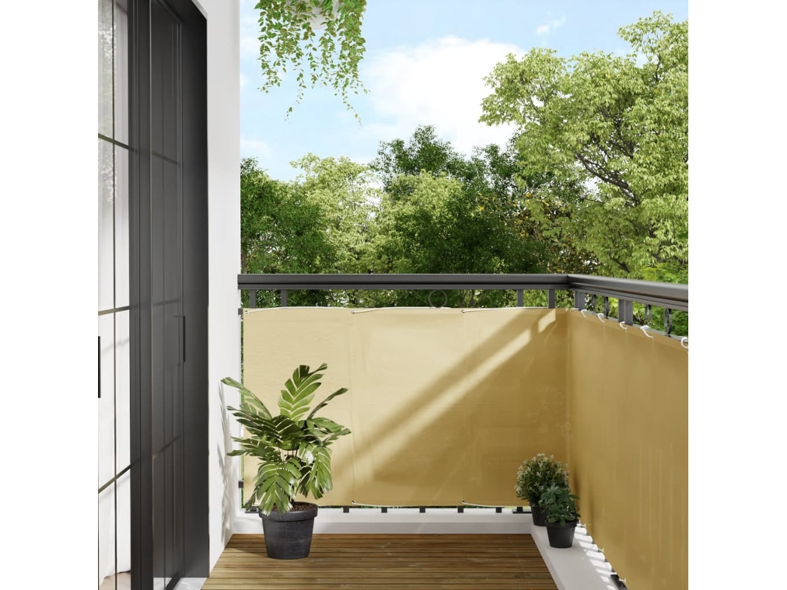 Vidaxl Tela De Varanda 90x300 Cm 100% Poliéster Oxford Cor Areia