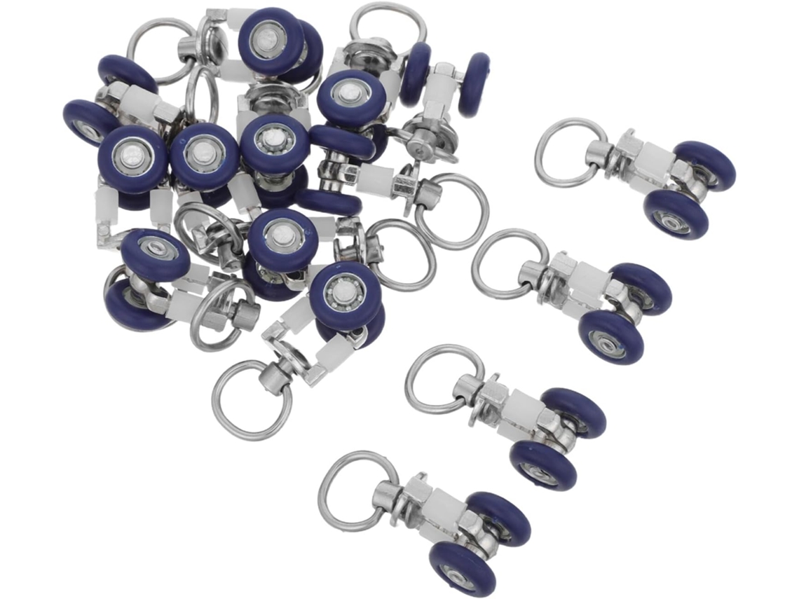 Conjunto De 15 Polias Silenciosas Metal Com Rolamentos Para Trilhos