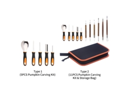 Kit de Gravura de Abóbora Profissional 5pcs Ferramentas de Inox S/MARCA