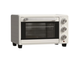 Mini Forno C/ Espeto Rotativo, 21l, Grelha E Bandeja, 3 Modos, 100°c-230°c, Inox, Vidro, Branco