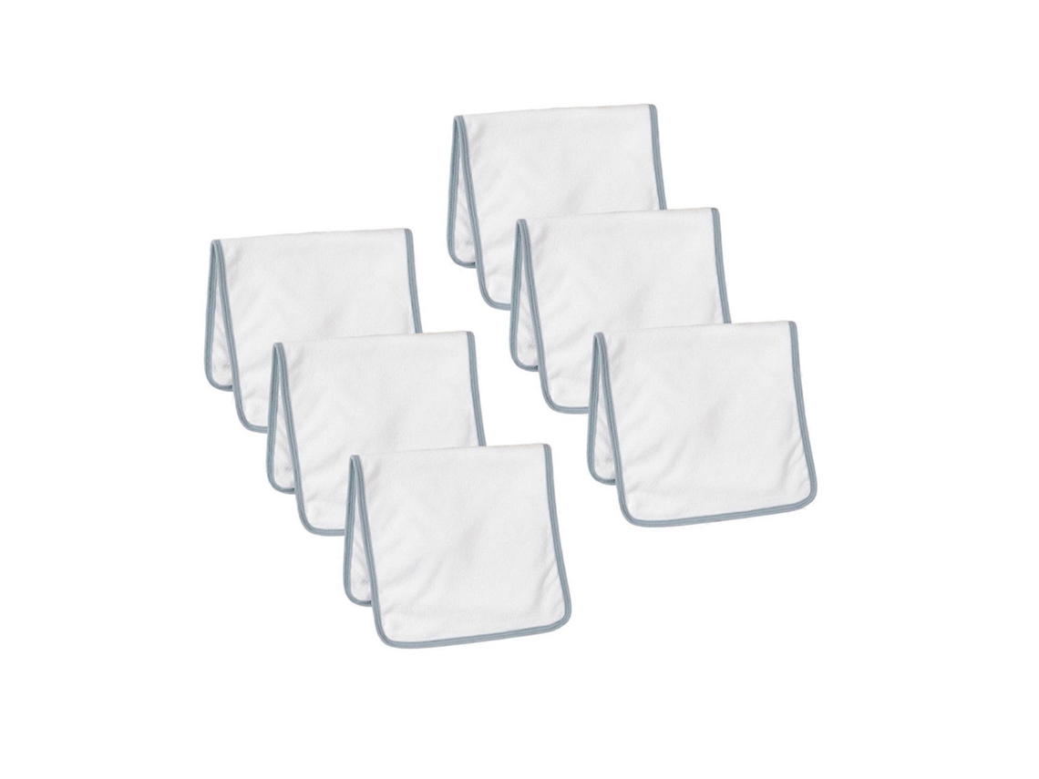 Conjunto de 6 paninhos de algodão para bebês, toalha de algodão lisa, ideal para recém-nascidos, meninos e meninas, formato retangular essencial.