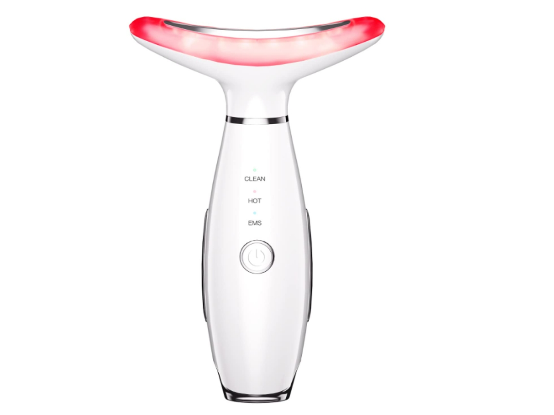 Em 1 Led, Calor E Vibração Para Rosto/pescoço, Firmar E Melhorar (branco)