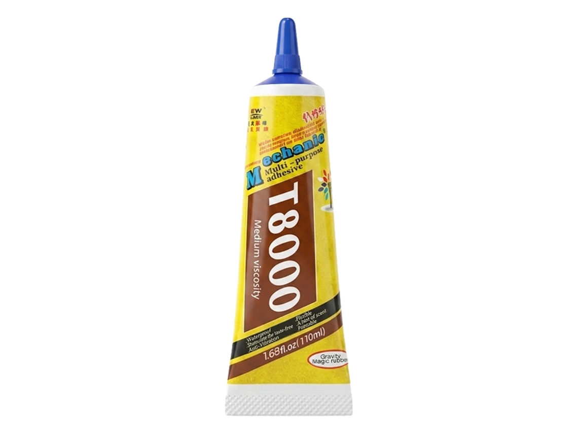 Cola T8000 110ml para Fixação de Vidro Traseiro e Tela Lcd AVIZAR