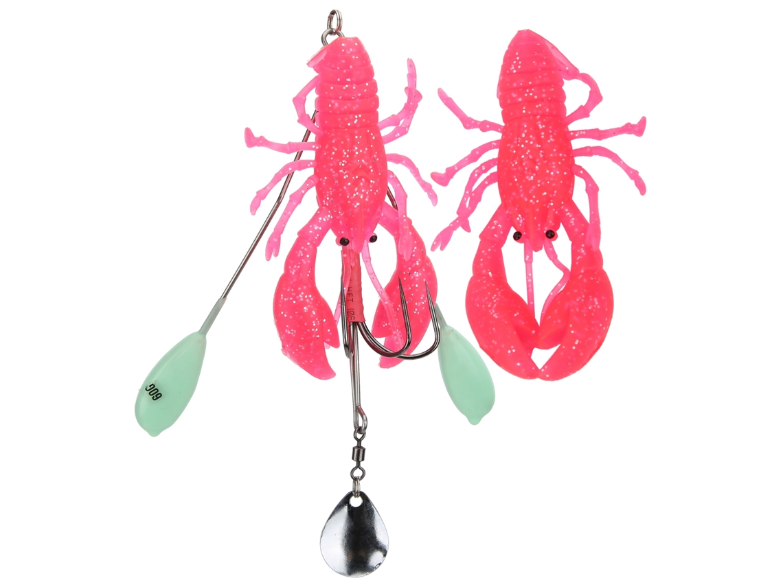 Isca de Lagosta Artificial para Pesca em Mar Profundo Rosa
