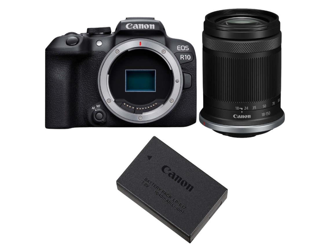 Eos R10 + Rf S 18 150mm F4.5 6.3 Is Stm + 1 Canon Lp e17 + Ebook “20 Dicas para Fotos Que Impressionam” CANON