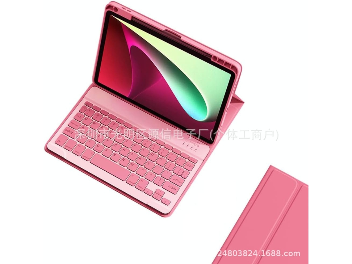 Capa Com Teclado Para Tablet Lurelia, Compatível Com I Pad Pro 11" Com E Quadrada (2022/2021/2020/2018, Azul, Teclado Bluetooth, Rato 2.4g
