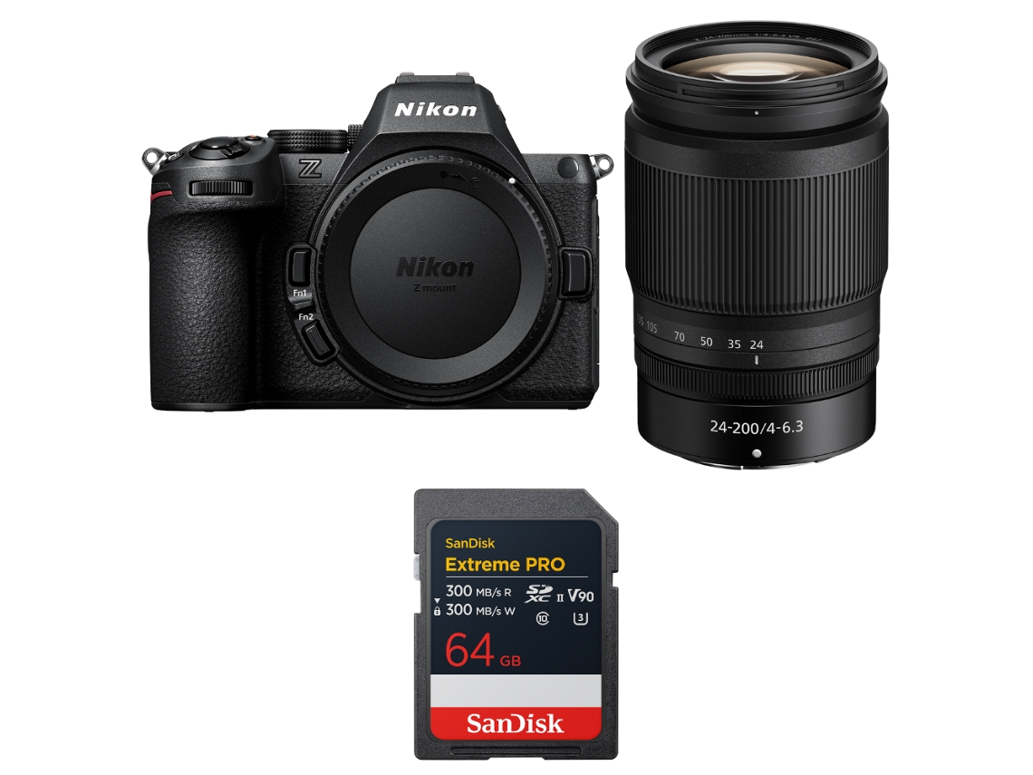 Z5 Ii + 24 200mm F/4 6.3 Vr + 1 Sandisk 64gb Extreme Pro Uhs ii Sdxc + Ebook “20 Dicas para Fotos Que Impressionam” NIKON