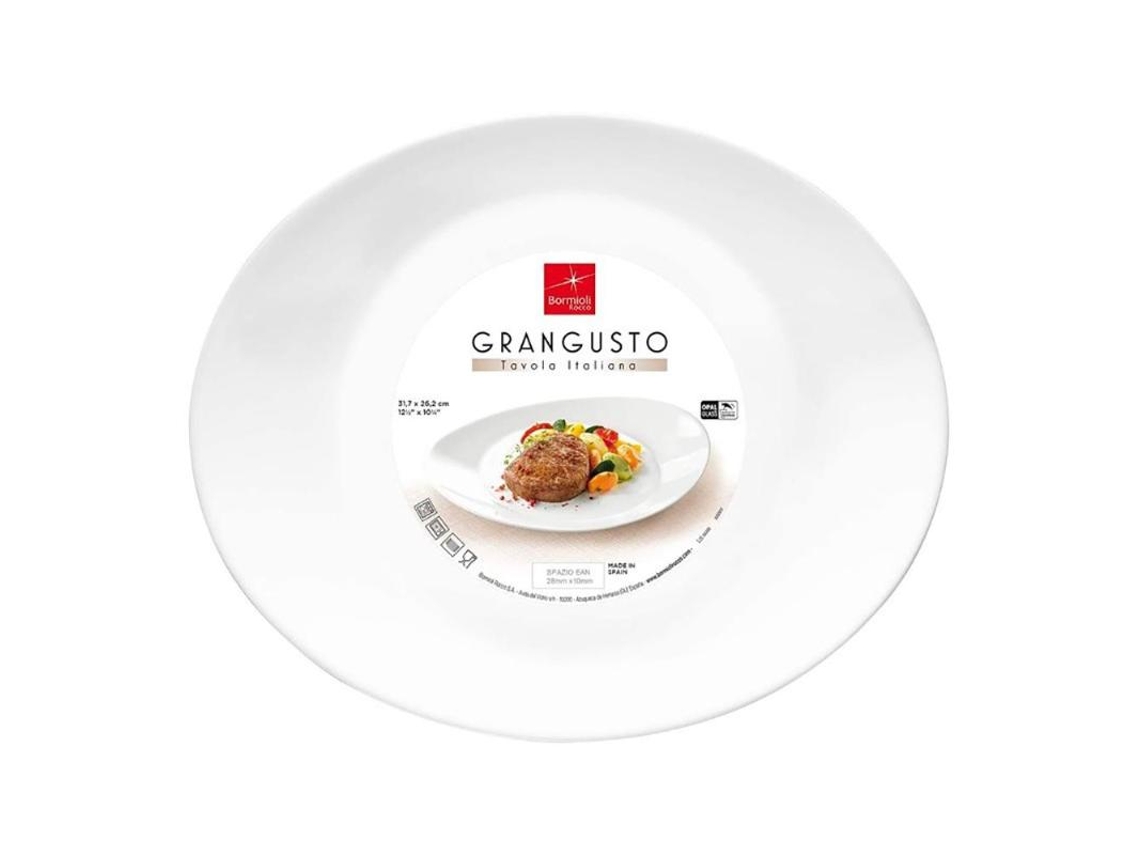 Plato Fuente Steak Grangusto 32x26 Cm Bormioli