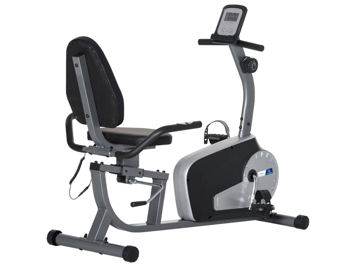 Bicicleta Ergométrica Semi-reclinada - Aosom.fr X Ffhandball - Tela Lcd, Assento Ajustável, 8 Níveis De Resistência