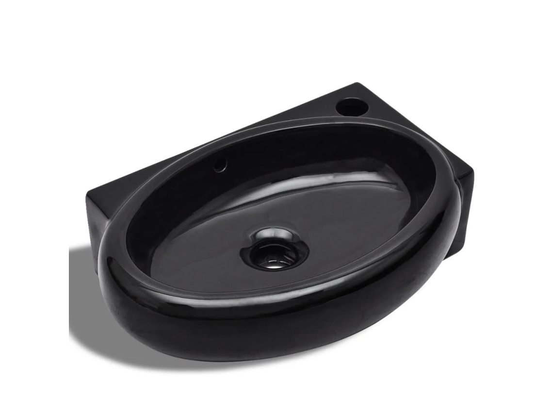 Lavatório Vidaxl Preto Cerâmica (41 X 28 X 12.5 Cm)