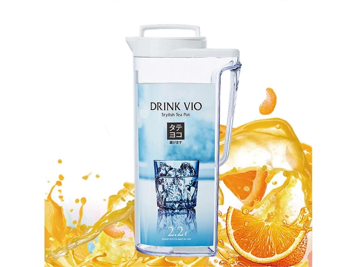 Jarra De Vidro Resistente Ao Calor Com Grande Capacidade De 2,2 Litros E Tampa, Ideal Para Bebidas Quentes E Frias.