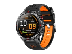 Relógio Inteligente Gpspreto E Laranja Com Adesivo)com Posicionamento De Seis Estrelas,chamadas Bluetooth E Resistência À Água Para Esportes.