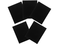 Conjunto De 5 Placas Leves Alumínio Anodizado Preto Com Superfície Alto Brilho Para Gravação A Laser, Ideais Para