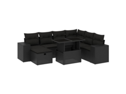 Garden Sofa Set, Garden Sofa Sets Vidaxl Preto Rattan / Vime (n/a)