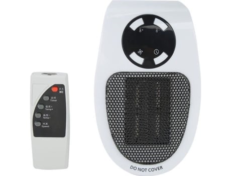 Aquecedor Elétrico com Ventilador 500W - Tbest - Mini Desktop Multifuncional - Controle Remoto TBEST