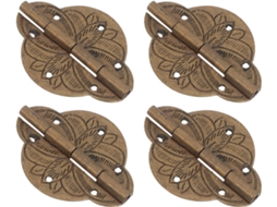 Dobradiças Homoyoyo Em Latão Antigo 4 Peças Para Caixa De Joias – Pequenas, 42x31mm, Ferragens Decorativas Para Armários